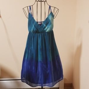 As U Wish green & blue mini dress size S